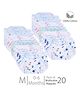 Chirsh Baby Cloth Nappies With String New Born Washable Reusable Cotton Cloth Diapers/ Nappies Pack Of 20 (0-6 Months) Medium - Multicolor