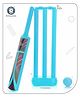 Aditi Toys Small Cricket Kit For Boys & Girls, Cricket Set With 1 Cricket Bat, 1 Plastic Ball, Bails, 3 Stumps With Stand Base, For Indoor & Outdoor Activity, Cricket Kit Set For Kids Above 5 (Blue)