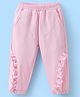 Mark & Mia Full Length Cotton Trouser With Frill Detailing - Pink