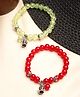 Stol'n Set Of 2 Crystal Designed Bracelet - Red & Yellow