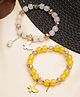 Stol'n Set Of 2 Butterfly Detailed Crystal Bracelets - Yellow & White