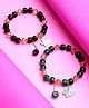 Stol'n Set Of 2 Butterfly Detailed Crystals Embellished Bracelets - Green & Black