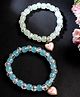 Stol'n Set Of 2 Crystal Charm Embellished Bracelets - Sky Blue