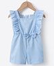 Mark & Mia Sleeveless Striped Jumpsuit With Bow Applique - Light Blue