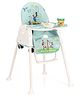 Babyhug Disney 3 in 1 Comfy High Chair With Mickey & Friends Retro Theme Print - Sky Blue
