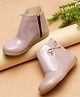 Tiny Bugs Animal Designed Ankle Length Boots - Purple