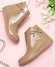 Tiny Bugs Animal Designed Ankle Length Boots - Beige