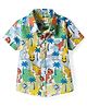 Babyhug Cotton Woven Half Sleeves Dino Printed Shirt - Multicolour