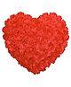 Tickles 3D Rose Heart Shaped Stuffed Soft Plush Toy Gifts for Girlfriend Boyfriend Wife & Husband Wedding Anniversary Birthday Valentine's Day (Color: Red Length - 25 cm)