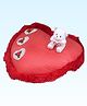 Tickles Heart Valentine with Teddy Soft Stuffed Plush Toy Gifts for Wedding Anniversary Birthday Valentine's Day (Color: Red Length - 37 cm)