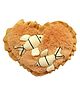 Tickles Fish Heart Shaped Soft Stuffed Plush Brown - Height 33 cm