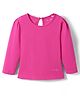 Kookie Kids Cotton Knit Full Sleeves Solid Color T-Shirt - Dark Pink