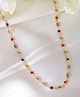 Women Gold Plated Square Shaped Multi Color Chain