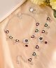 VALLEY OF JEWELLERY-  Stone Studded Heart Shaped Traditional Anklet - Silver