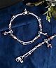 VALLEY OF JEWELLERY - Set Of 2 Traditional Stylish Designer Anklet - Silver
