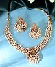 VALLEY OF JEWELLERY - South Indian Traditional Peacock Shaped Copper Jewellery Set - Gold