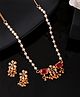 Gold Plated Traditional Flower Shaped Copper Jewellery Set