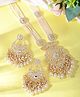 VALLEY OF JEWELLERY -  Gold Plated Wedding Pearl Jewellery Set - Gold