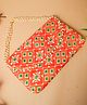 Chic Orange Patola Silk Clutch