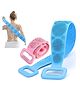 COZY VIBES Silicone Shower Body Scrubber Belt Brush with Bristles, Back Scrubber Bath Mesh Sponge with Long Handle for Skin Exfoliating Bath, Massage Bristles-PACK OF 1-COLOR MAY VARY