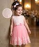 Mark & Mia Woven Sleeveless Party Dress with Bow Headband  & Floral Embroidery - Pink