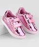 Babyoye Casual Shoes with Velcro Closure & Star Patch - Pink