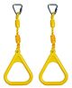 REZNOR 2 Heavy Duty Triangle Rings Set with Locking Delta Quick Links for Indoor Outdoor Jungle Gym Playground Play Set, Yellow