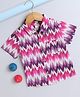 The Magic Wand Cotton Half Sleeves Ikat Printed Shirt - Pink