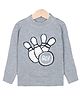 KNITCO Full Sleeves Bowling Pins Designed Sweater - Grey