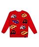 KNITCO Full Sleeves Car Designed Sweater - Red