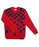 KNITCO Full Sleeves Puzzle Designed Sweater - Red