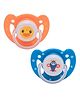Adore Vento Jnr- The Vented Pacifier for Babies with Sterilizer Case- Orthodontic - Pack of 2(Blue+Orange)