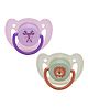 Adore Vento Snr- The Vented Pacifier for Babies with Sterilizer Case- Orthodontic - Pack of 2(Green+Purple)