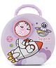 Asera Space Theme Piggy Bank for Kids, Money Saving Container with Locking System, Coin Collector Storage Box with Handle, Money Bank for Boys & Girls, 3+ Years (Set of 1)
