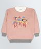 KNITCO Full Sleeves Cowboys Embroidered Loose Fit Sweater - Pink
