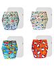Dumbledo Premium Cloth Diaper with Leak-Proof, Absorbent 6-layer White Insert - Dryfeel with Comfortable Fit for 3 Months to 3 Years, Pack of 4