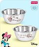 Babyhug Disney Minnie Mouse Stainless Steel Feeding Bowl Set Silver Pack of 2 - 150 ml