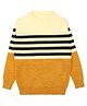 Elefantino Full Sleeves Striped Sweater - White Navy Blue & Mustard