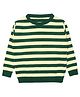 Elefantino Full Sleeves Striped Sweater - Green & White