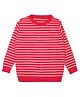 Elefantino Full Sleeves Striped Sweater - Magenta