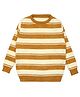 Elefantino Full Sleeves Striped Sweater - Mustard & White