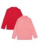 Elefantino Pack Of 2 Full Sleeves Solid Sweater - Magenta & Pink