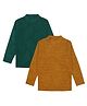 Elefantino Pack Of 2 Full Sleeves Solid Sweater - Green & Mustard