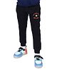 CRAZY PENGUIN Elite Cotton Florida 16 Text Printed Joggers - Black