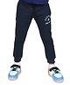 CRAZY PENGUIN Elite Cotton Florida 16 Text Printed Joggers - Navy Blue