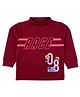 CUTOPIES Cotton Full Sleeves Race Text Printed Tee - Maroon