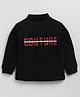 CUTOPIES Cotton Full Sleeves Couture Printed Tee - Black