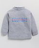 CUTOPIES Cotton Full Sleeves Couture Printed Tee - Grey