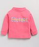 CUTOPIES Cotton Full Sleeves Couture Printed Tee - Pink