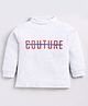 CUTOPIES Cotton Full Sleeves Couture Printed Tee - Light Melange